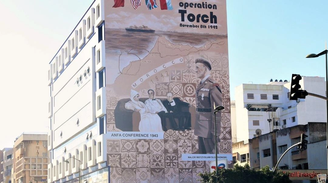 تدشين جدارية بالقنيطرة تؤرخ لأكبر عملية إنزال بحري أمريكي بالمغرب خلال الحرب العالمية الثانية