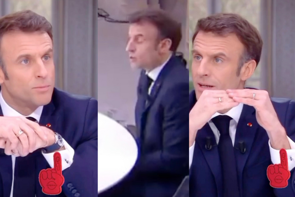 فيديو.. تحت الطاولة.. حركة لماكرون خلال لقاء تلفزيوني تثير جدلا واسعا في فرنسا