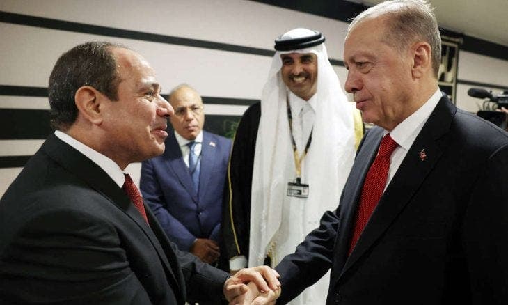 الرئاسة المصرية تعلن اتفاق السيسي وأردوغان على تبادل السفراء