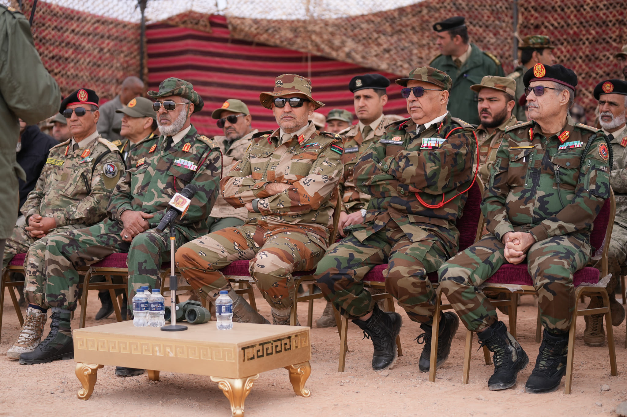ضباط عسكريون مغاربة في التمرين التعبوي “محاربو الصحراء” الذي احتضنته منطقة ترهونة الليبية
